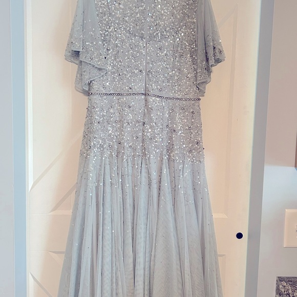 Mac Duggal Beaded Tea Length Gown - Picture 5 of 9